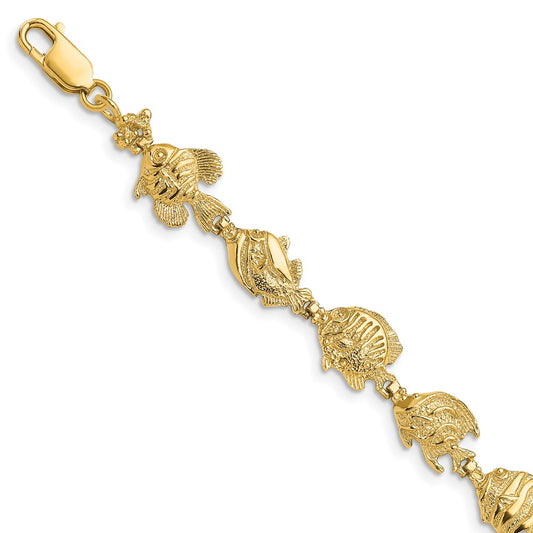 14k Fish Bracelet