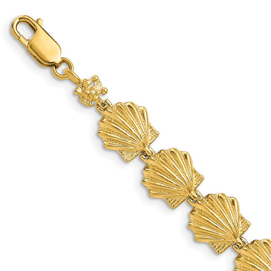 14k Scallop Shell Bracelet