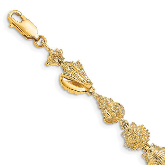 14k Sea Shells Bracelet