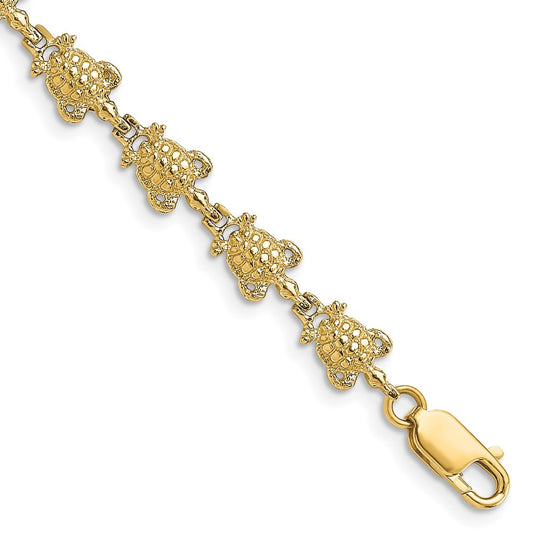 14k Turtle Bracelet