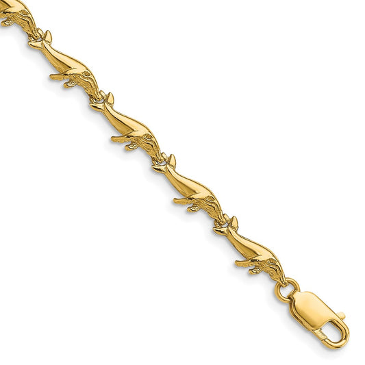 14k Whale Bracelet