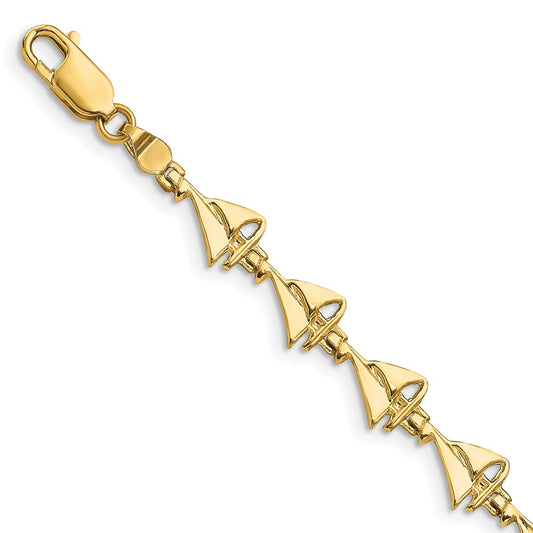 14k Sailboat Bracelet