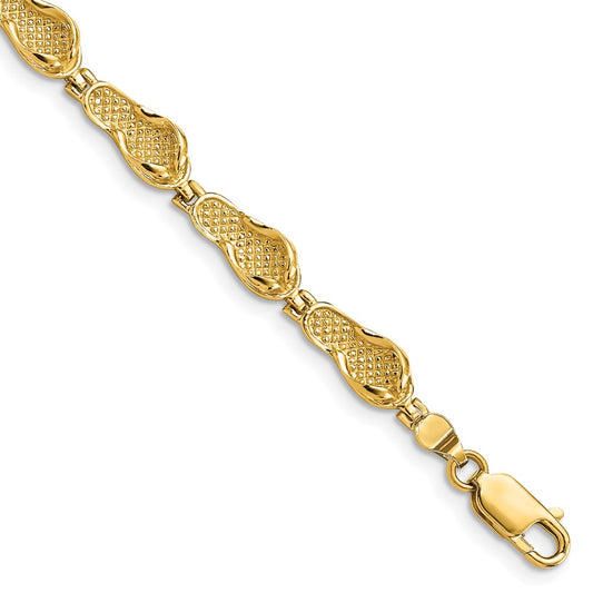 14k Flip Flop Bracelet