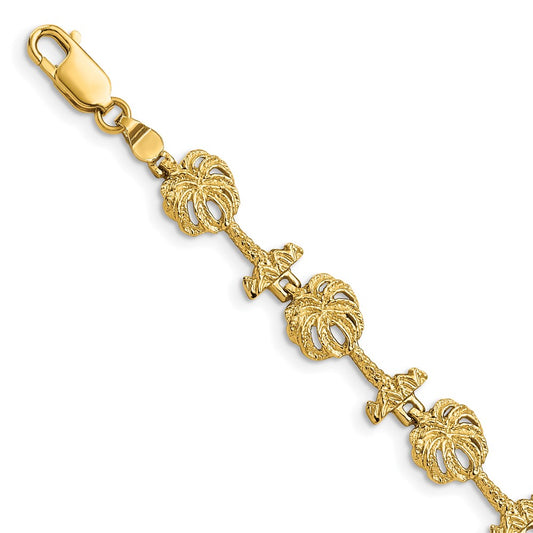 14k Palm Tree Bracelet