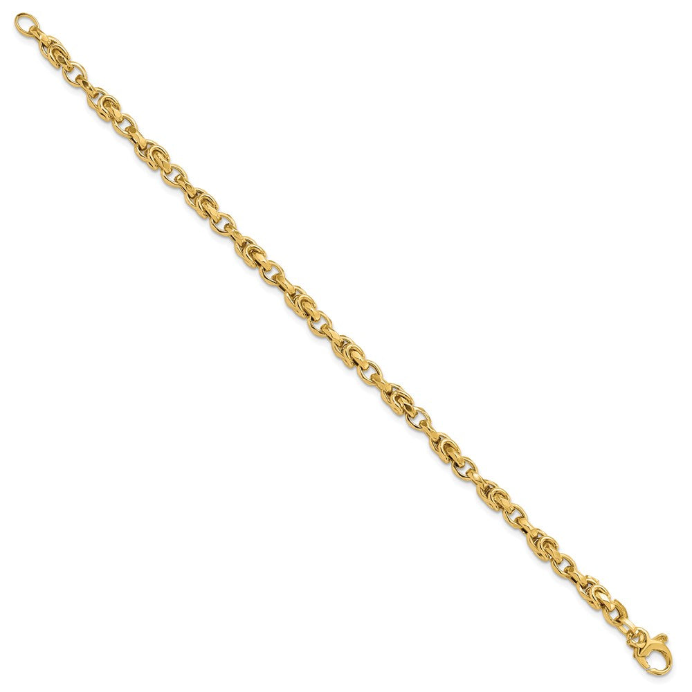 14K Gold Fancy Byzantine Style Link Bracelet