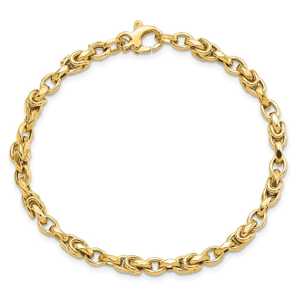 14K Gold Fancy Byzantine Style Link Bracelet