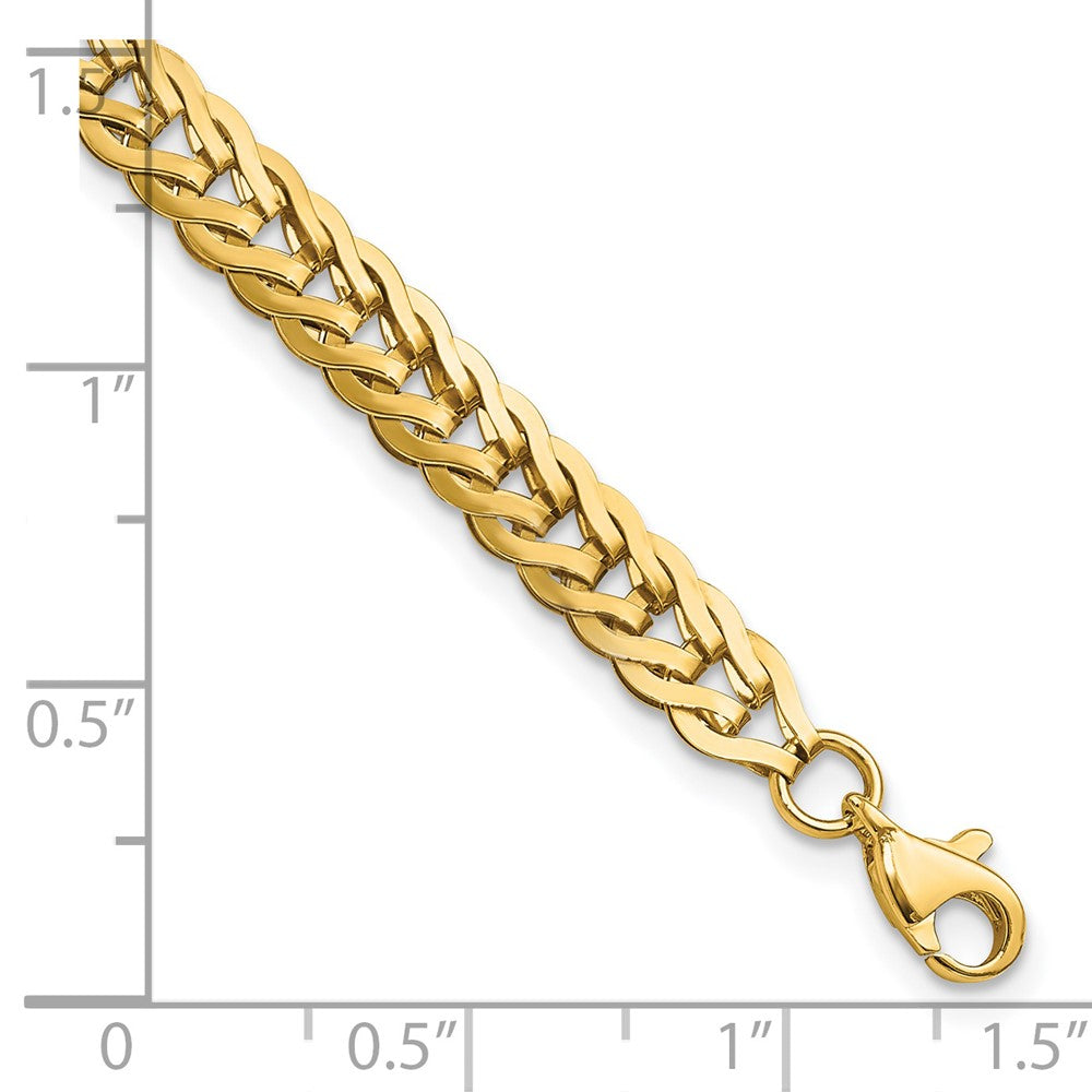 14K Polished Fancy Link 7.5in Bracelet