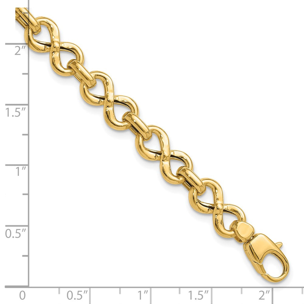 14K Polished Fancy Infinity Link Bracelet