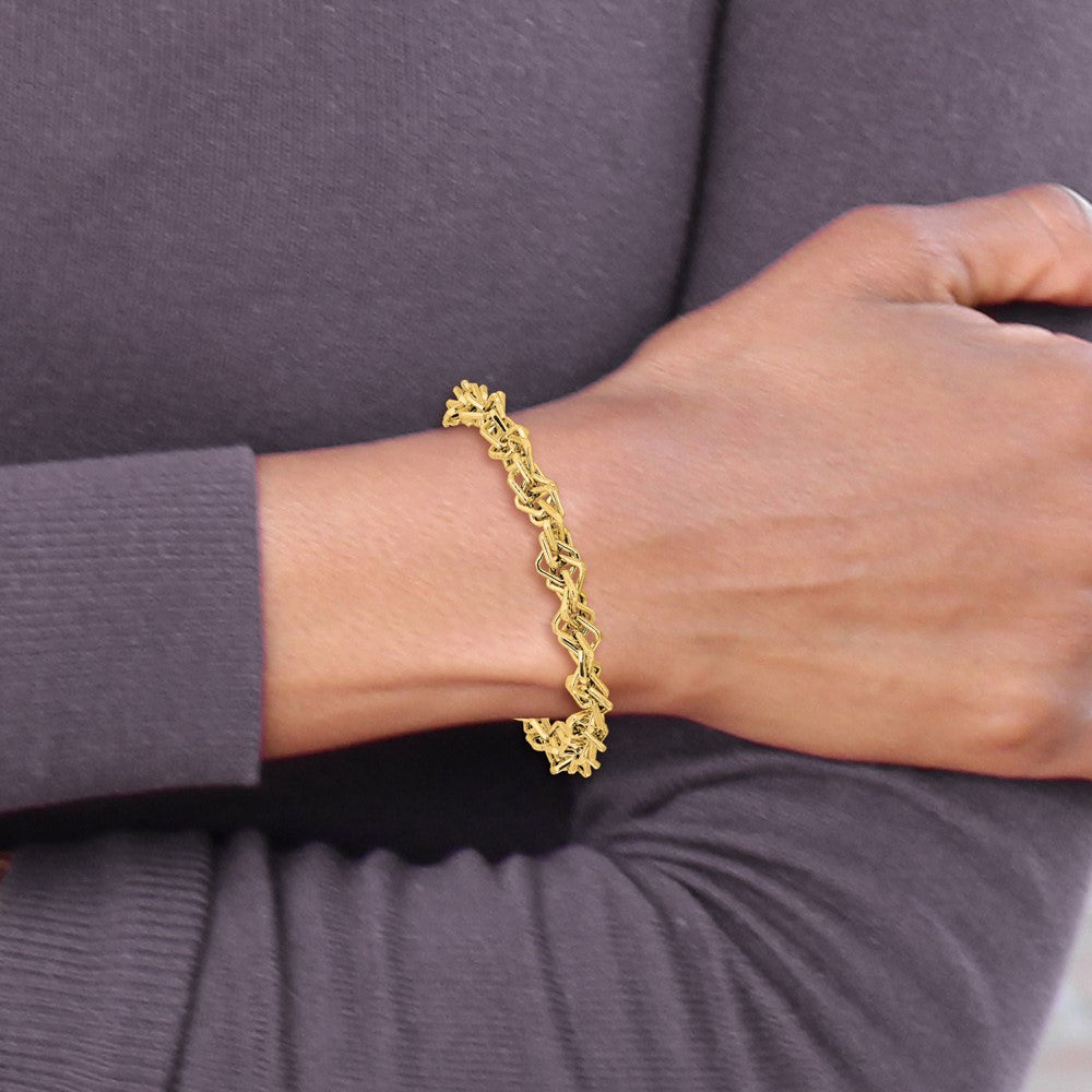 14k Polished Fancy Link Bracelet