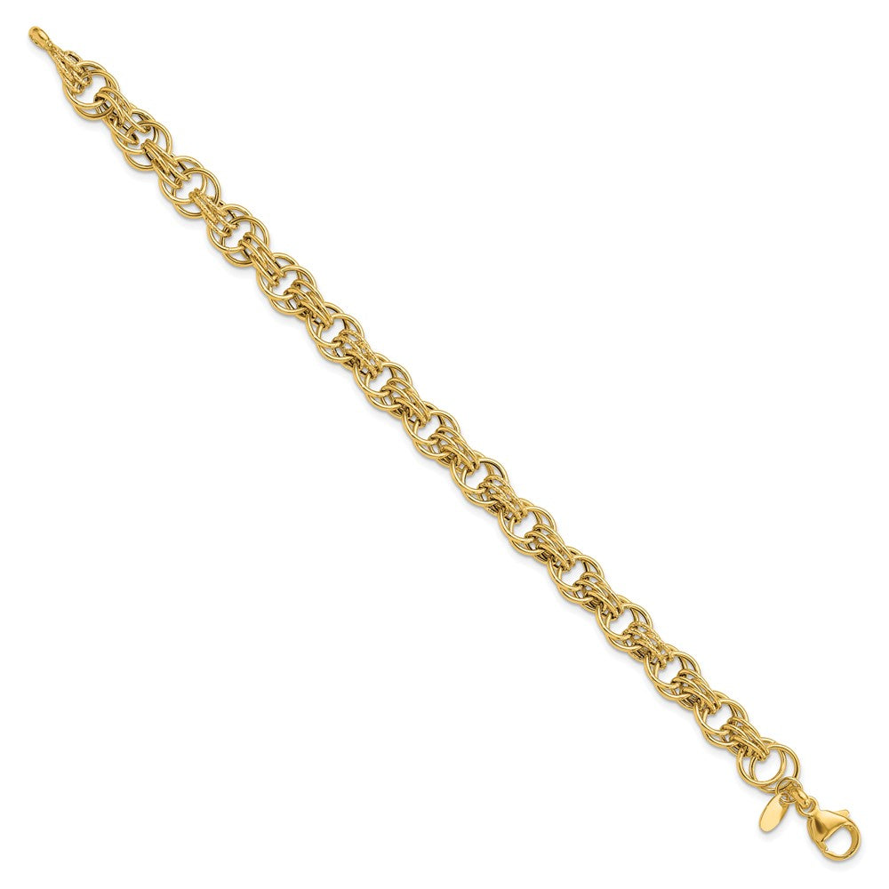 14k Polished Fancy Link Bracelet