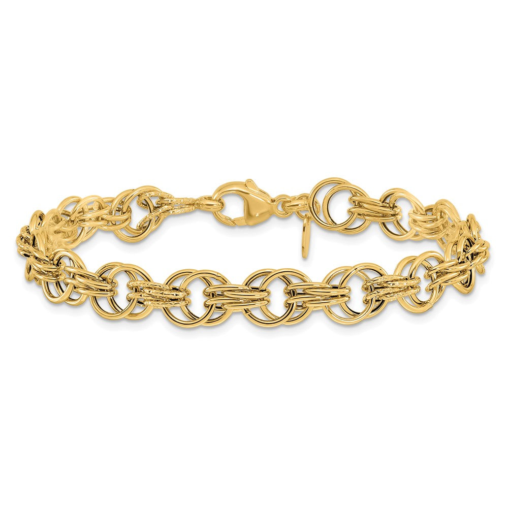 14k Polished Fancy Link Bracelet