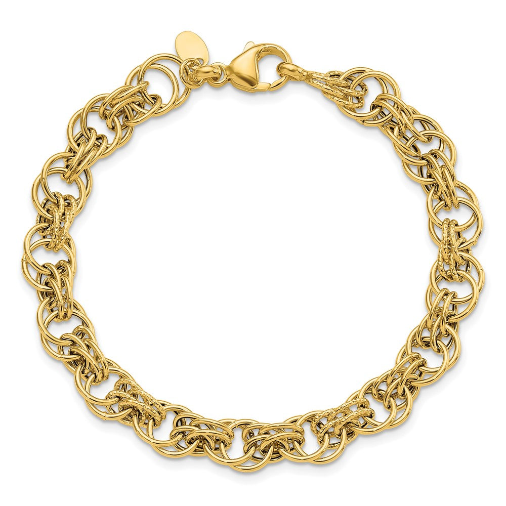 14k Polished Fancy Link Bracelet