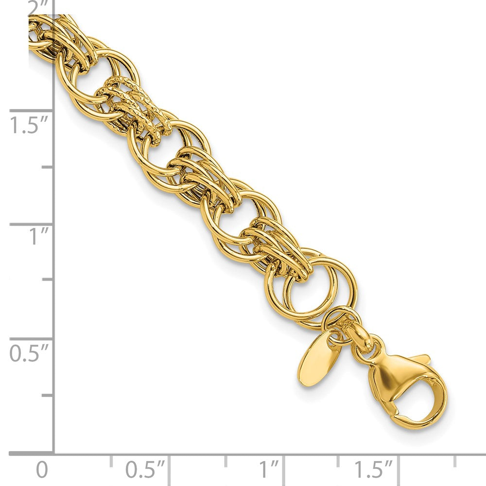 14k Polished Fancy Link Bracelet