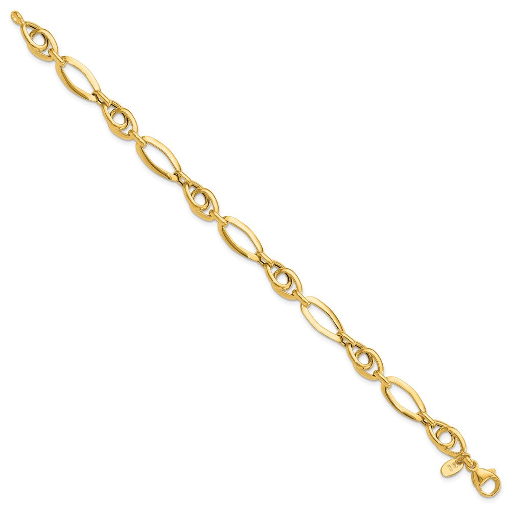 14k Polished Fancy Link Bracelet