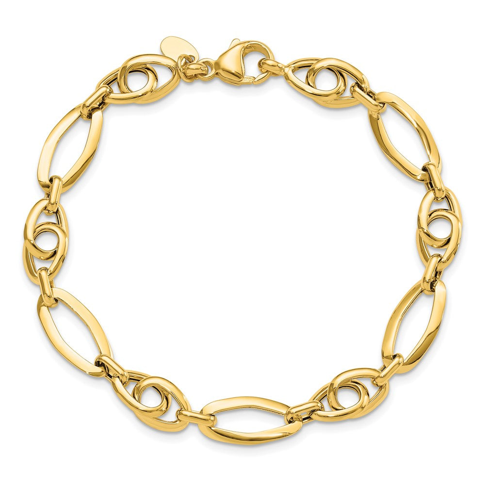 14k Polished Fancy Link Bracelet
