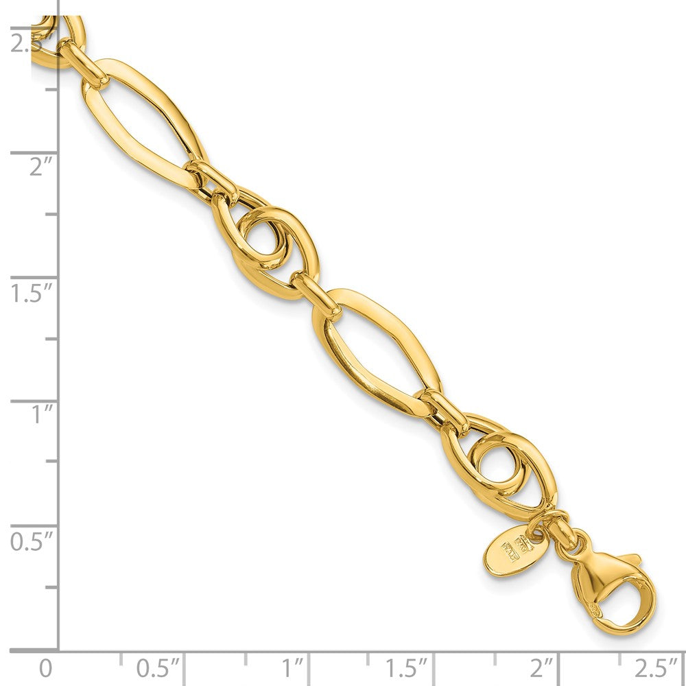 14k Polished Fancy Link Bracelet