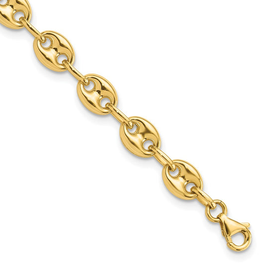 14K Fancy Link 7.75in Bracelet