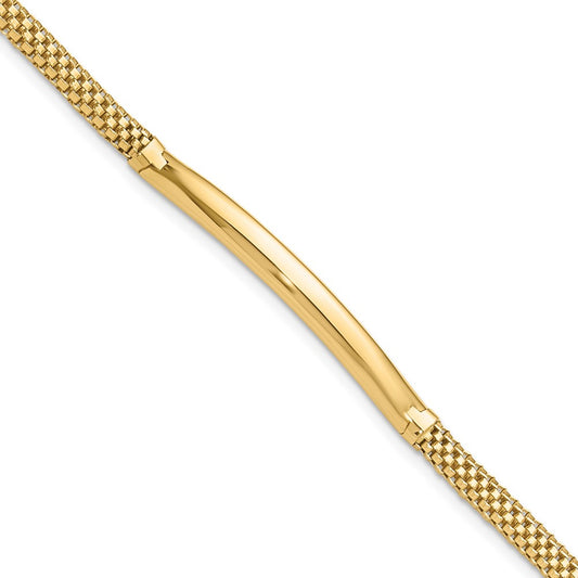 14K Polished Fancy Bar Bracelet