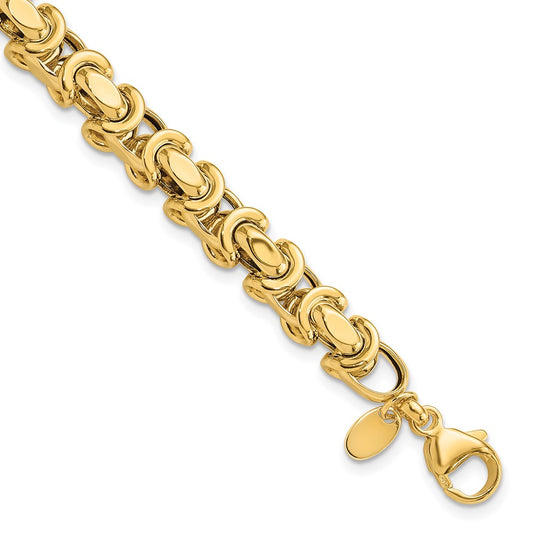 14k Polished Fancy Link Bracelet