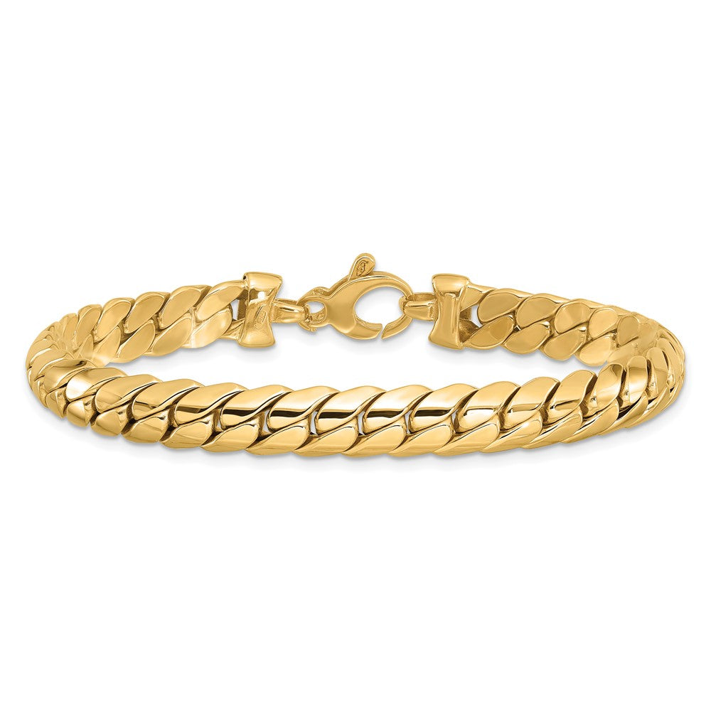 14K Polished Domed Fancy 7.5 in Bracelet