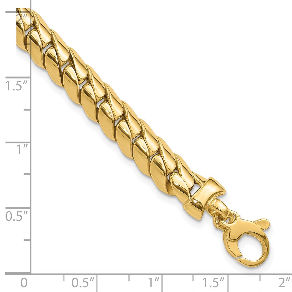 14K Polished Domed Fancy 7.5 in Bracelet