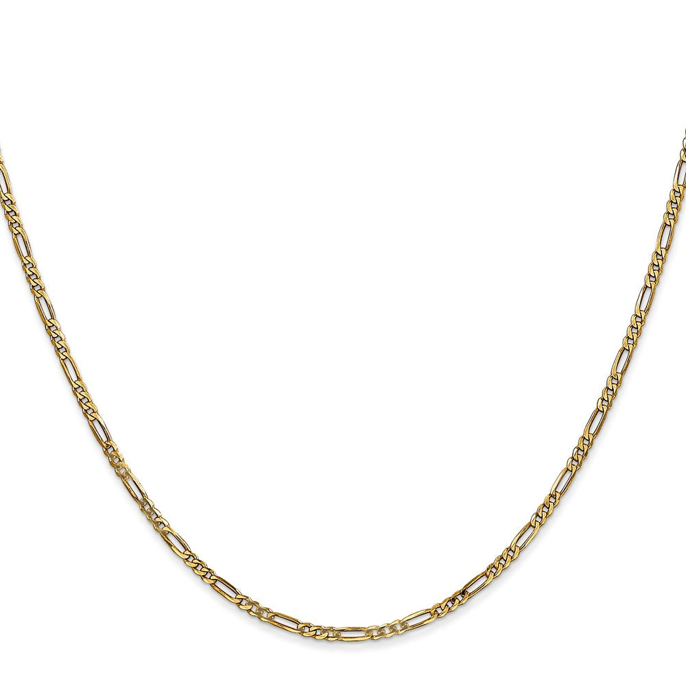 14K 16 inch 1.8mm Flat Figaro with Lobster Clasp Chain
