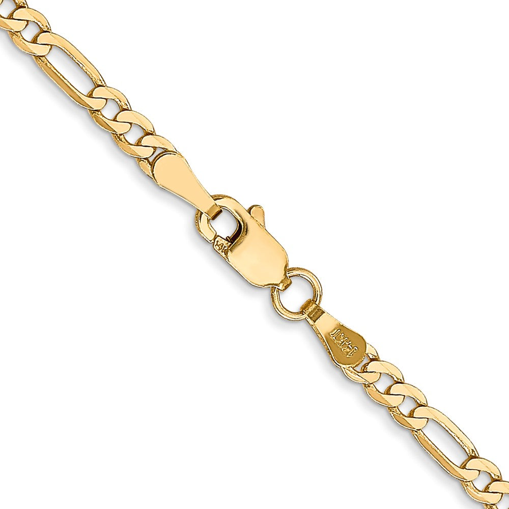14K 18 inch 2.75mm Flat Figaro with Lobster Clasp Chain