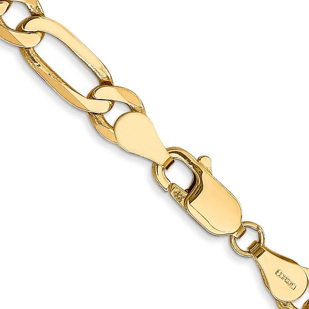 14K 26 inch 5.25mm Flat Figaro with Lobster Clasp Chain