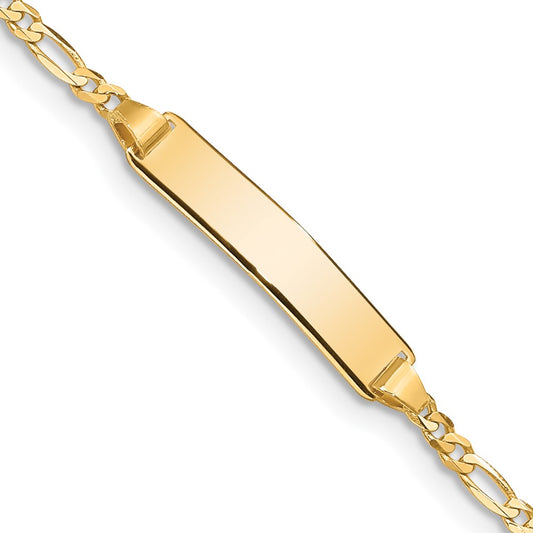 14k Figaro ID Bracelet
