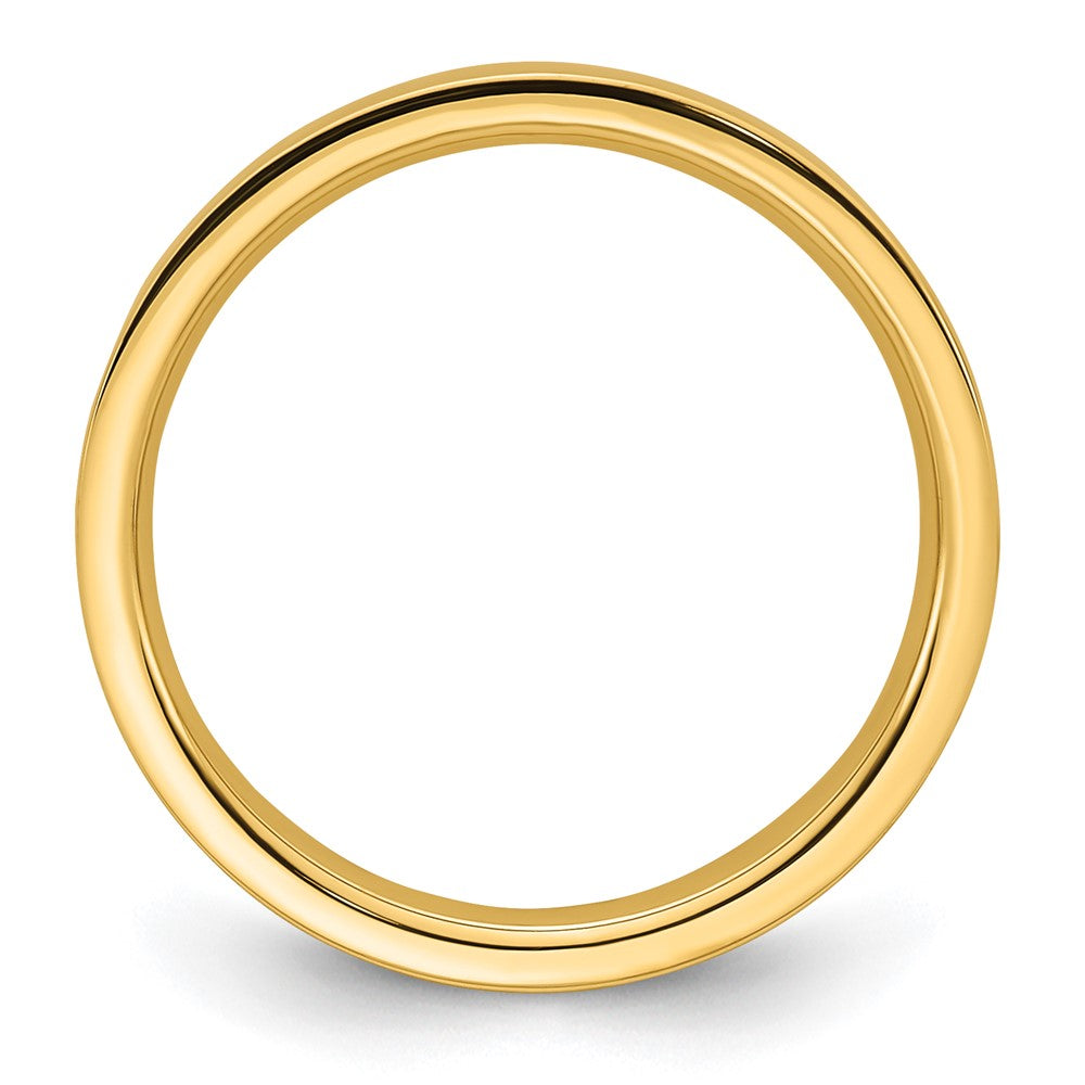 14k Yellow Gold 2.5mm Standard Weight Flat Comfort Fit Wedding Band Size 12.5