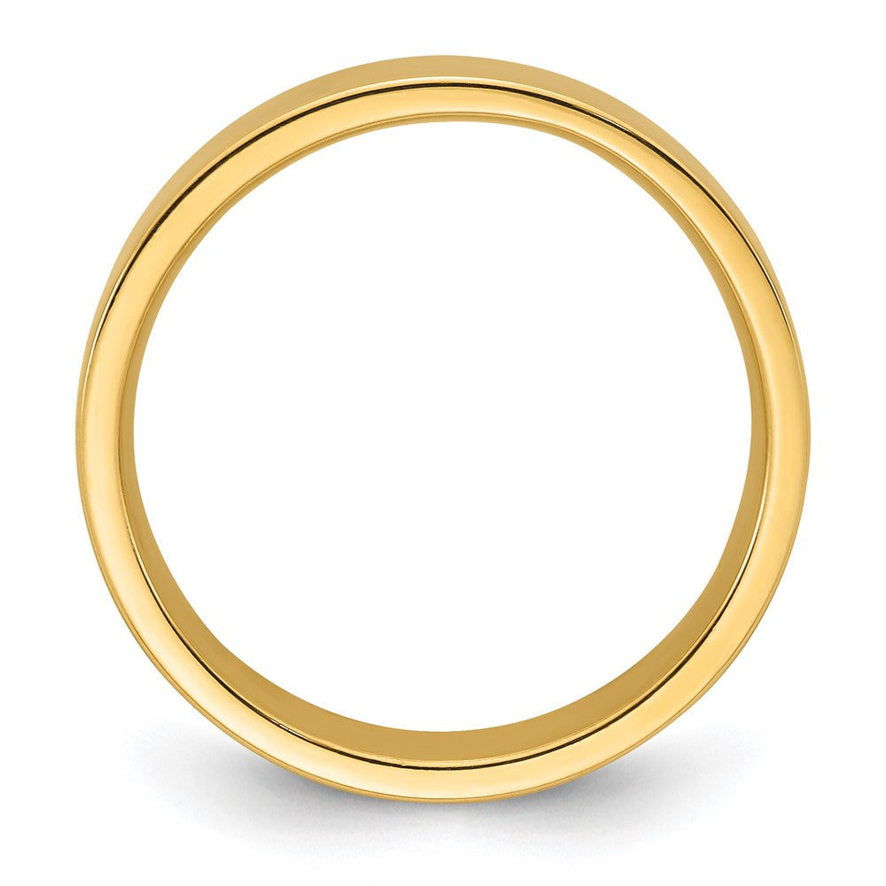 14k Yellow Gold 5mm Standard Weight Flat Comfort Fit Wedding Band Size 11
