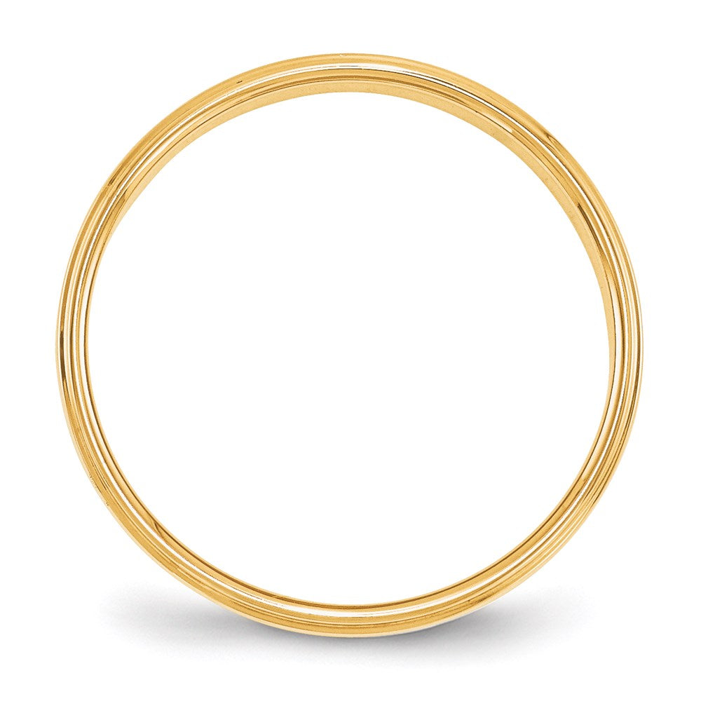 14k Yellow Gold 4mm Flat with Step Edge Wedding Band Size 12.5