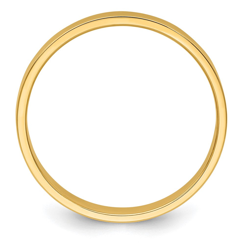 14k Yellow Gold 3mm Lightweight Flat Wedding Band Size 11.5
