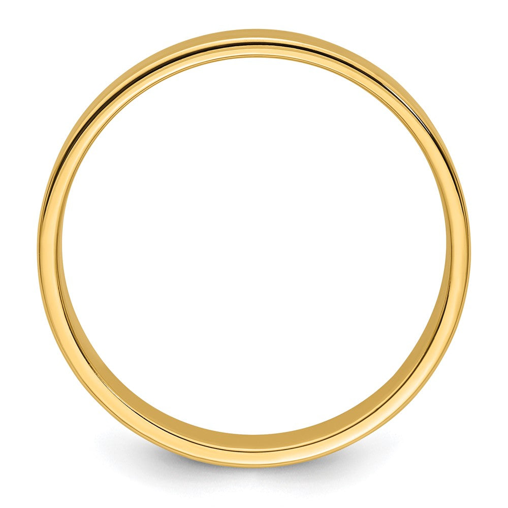 14k Yellow Gold 5mm Lightweight Flat Wedding Band Size 11