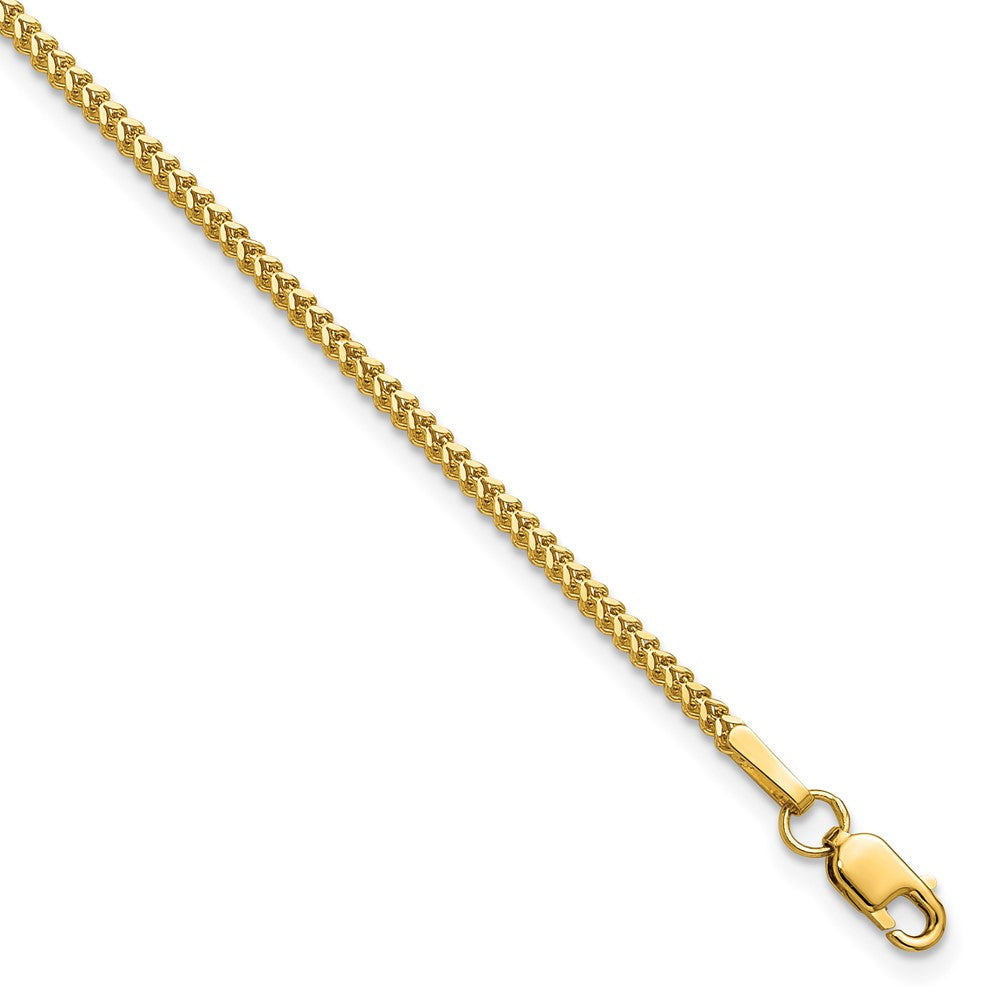 14K 7 inch 1.3mm Franco with Lobster Clasp Bracelet