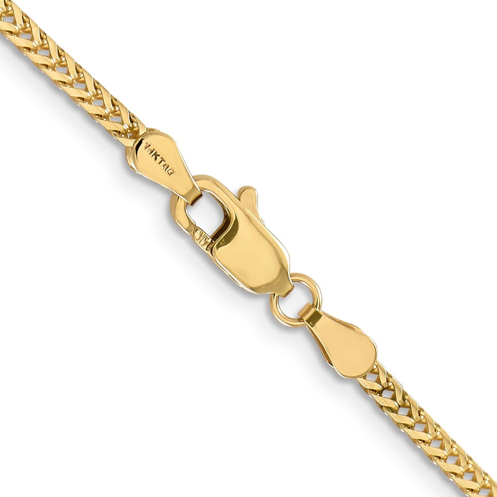 14K 22 inch 2mm Franco with Lobster Clasp Chain