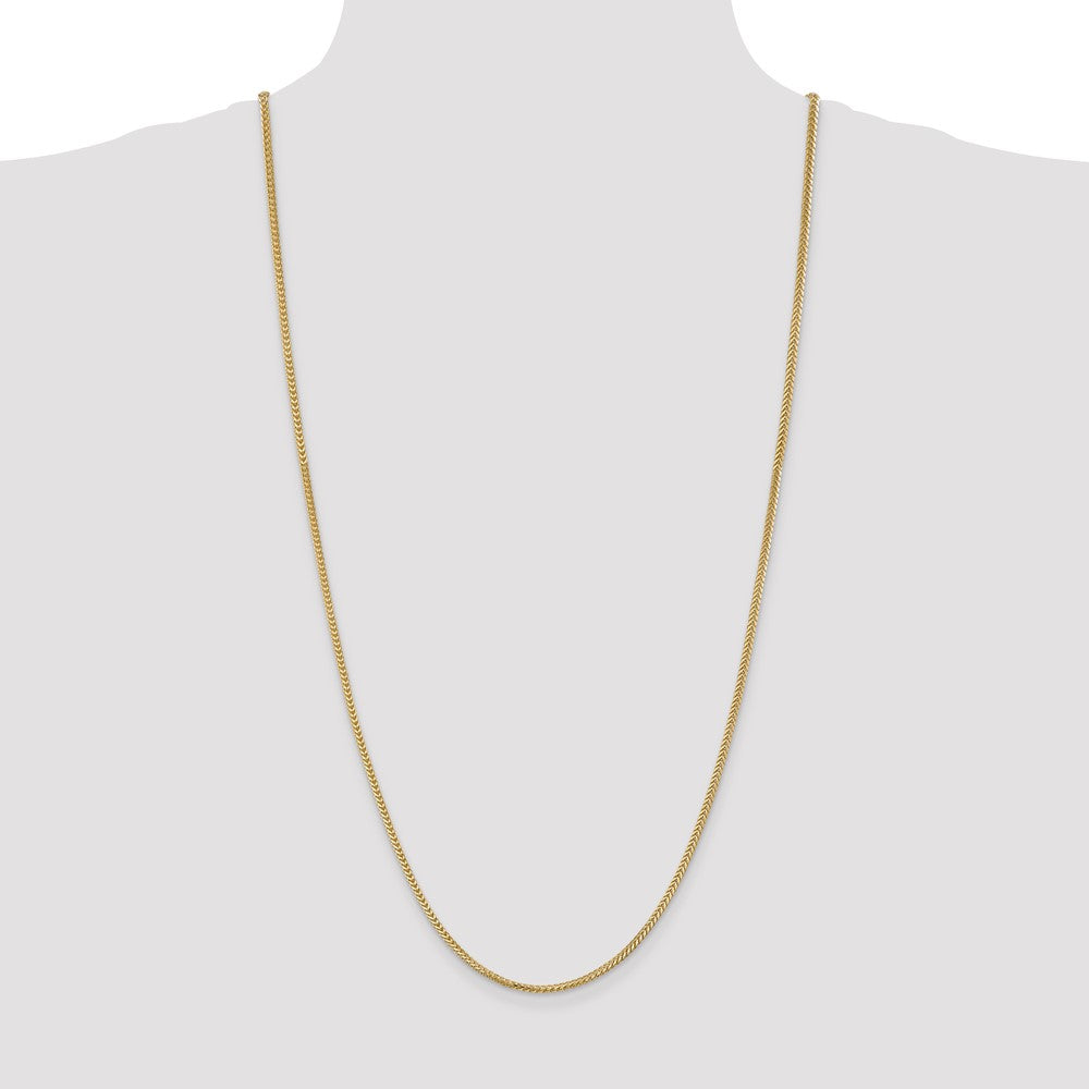 14K 30 inch 2mm Franco with Lobster Clasp Chain