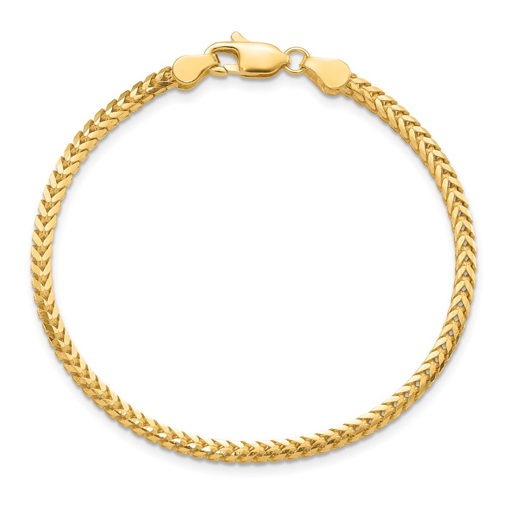 14K 8 inch 2.5mm Franco with Lobster Clasp Bracelet