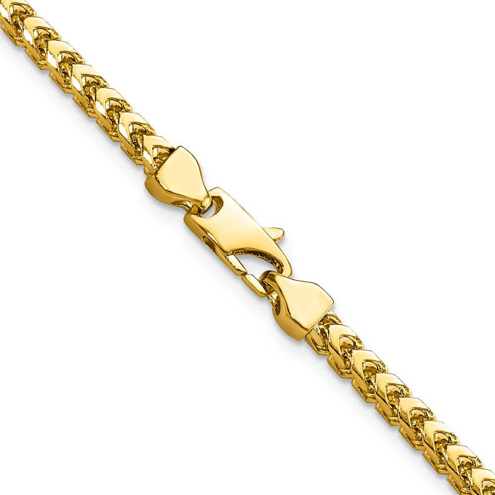 14K 22 inch 3mm Franco with Fancy Lobster Clasp Chain