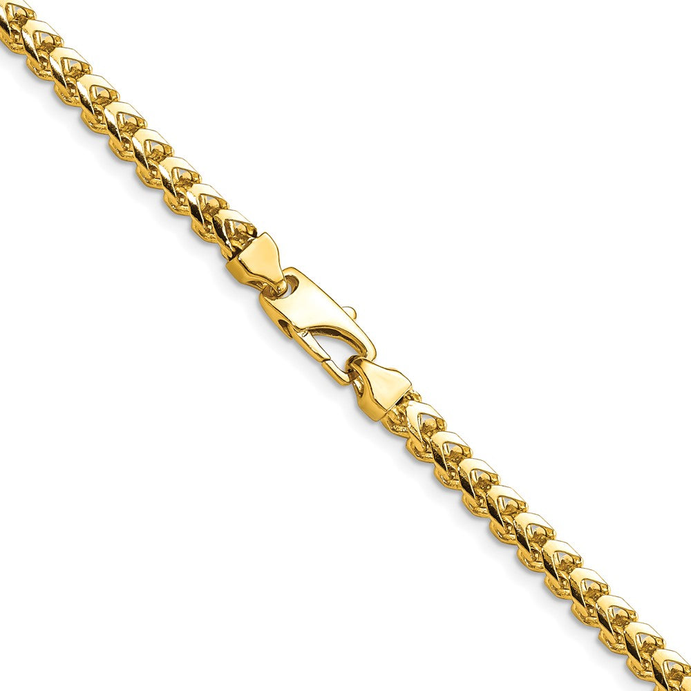14K 24 inch 3.7mm Franco with Fancy Lobster Clasp Chain