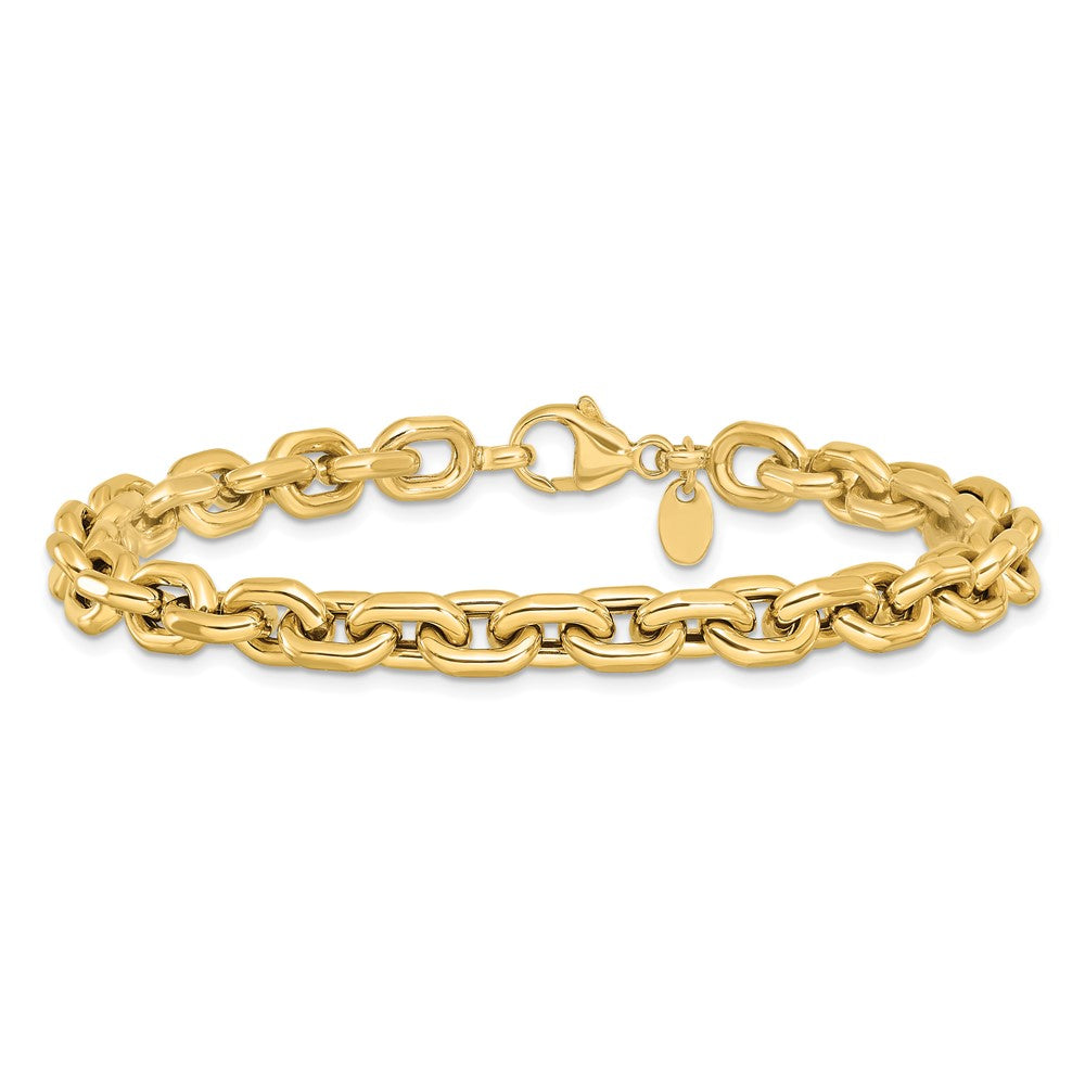 14K Polished Fancy Link Bracelet