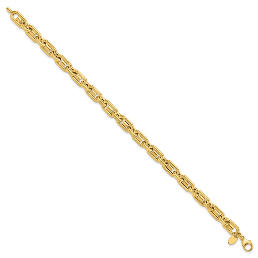 14k Polished Link Men's Bracelet