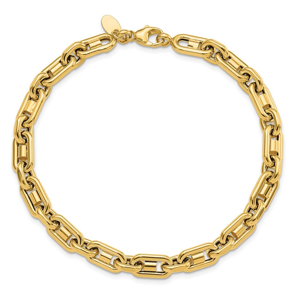 14k Polished Link Men's Bracelet