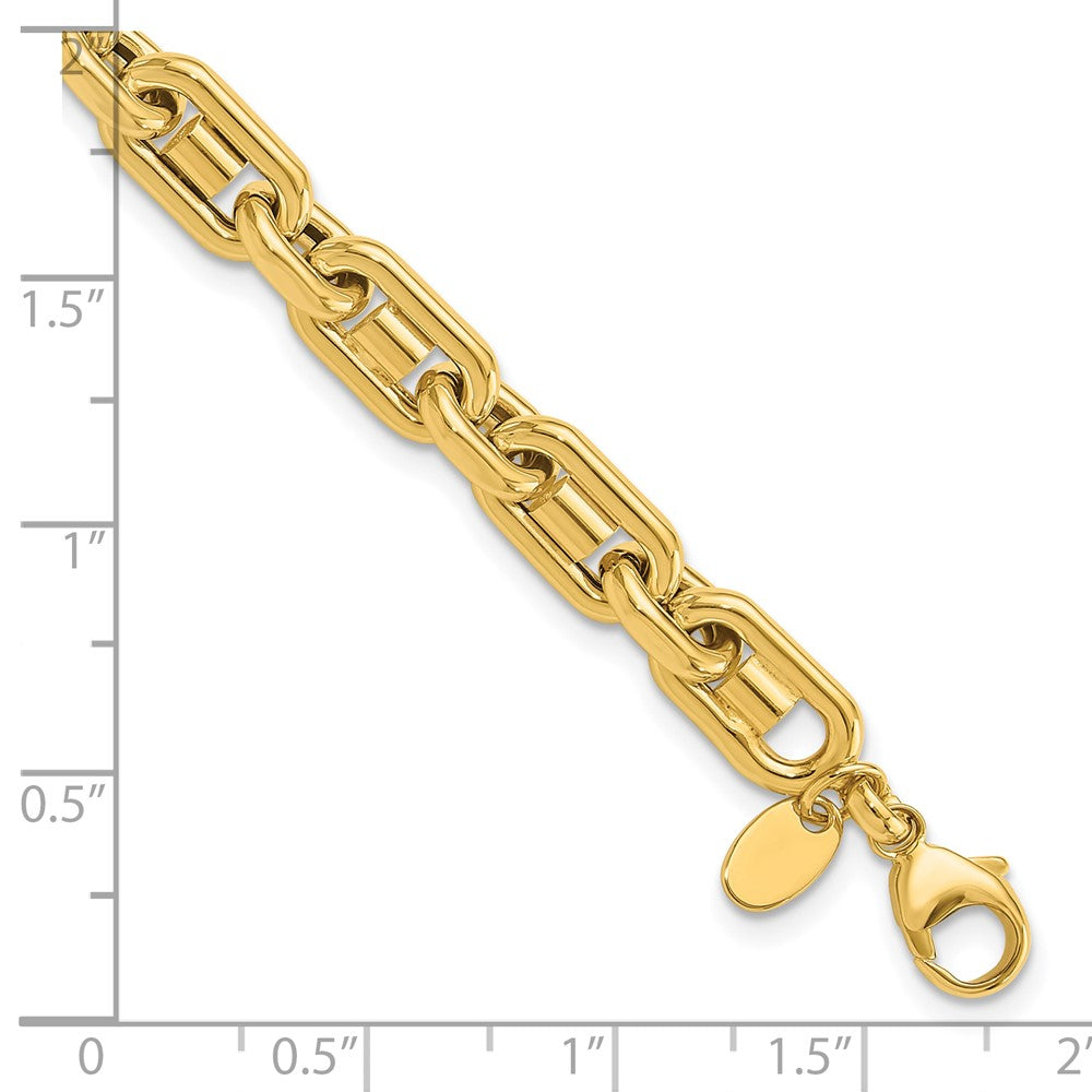14k Polished Link Men's Bracelet