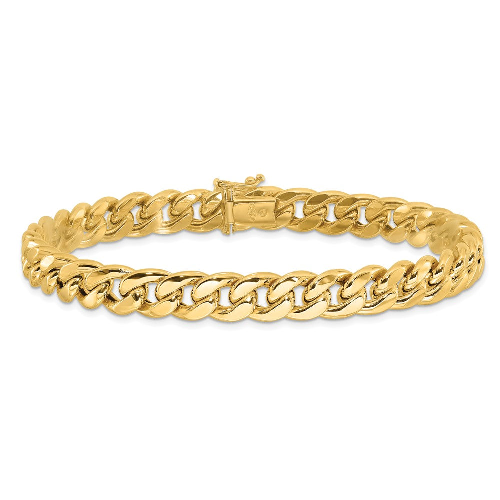 14K Polished Curb Link Men's Bracelet