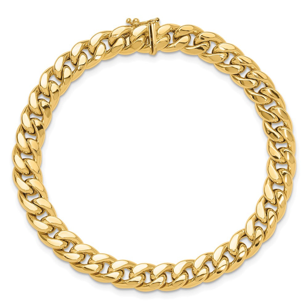 14K Polished Curb Link Men's Bracelet