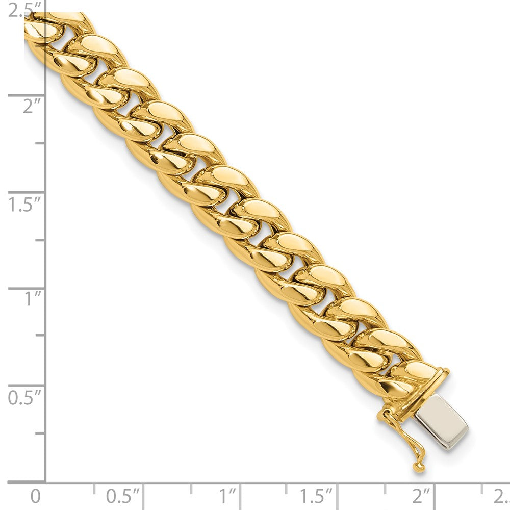 14K Polished Curb Link Men's Bracelet