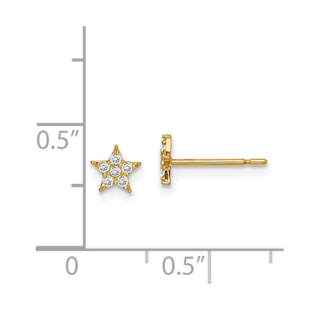 14k Madi K Star CZ Earrings