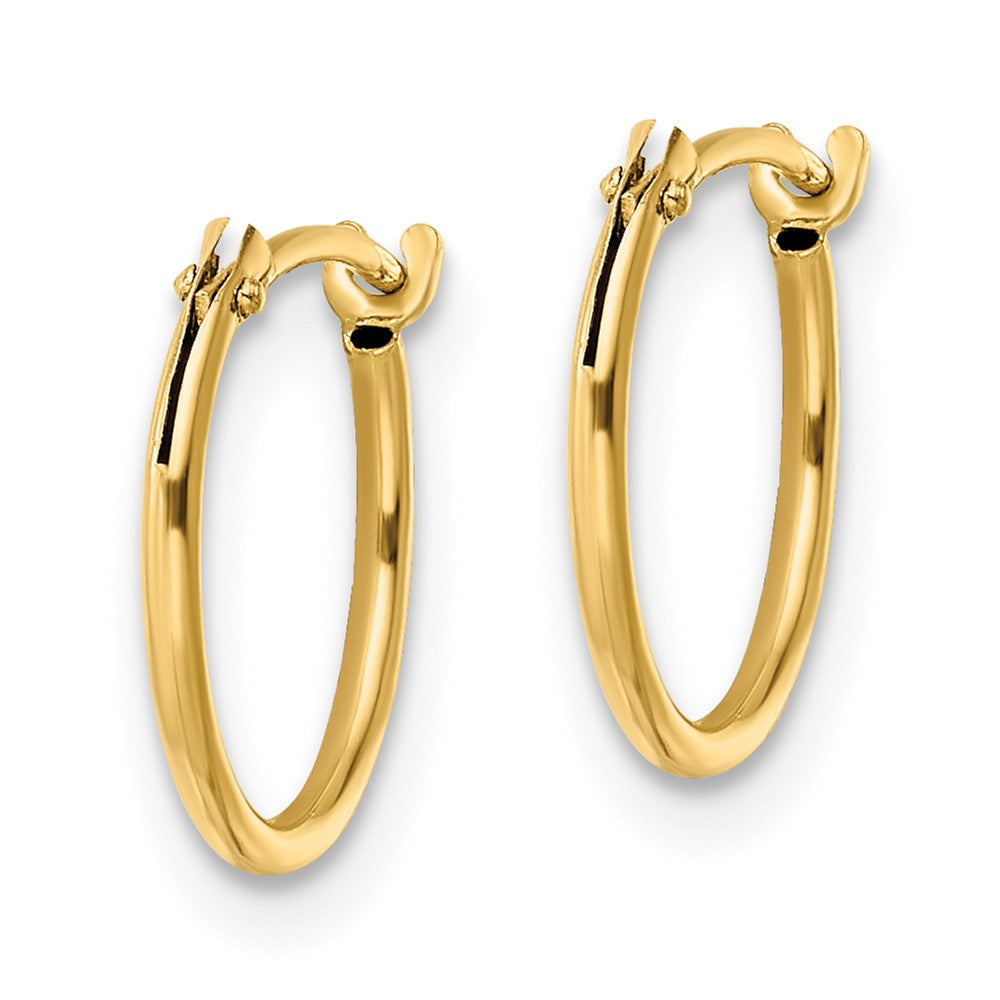 14K Madi K Polished Hinged Hoop Earrings