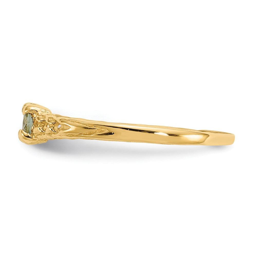 14k Madi K 3mm Aquamarine Birthstone Ring